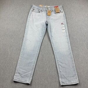 Levis Jeans Womens 27x27 Blue Denim Stellar Stretch Boyfriend Tapered Light NWT